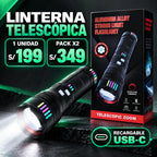 Linterna Telescópica Recargable USB-C con Power Bank — imagen 2