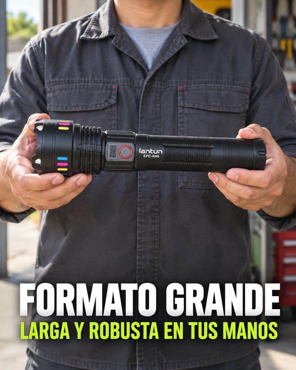 Linterna Recargable Lantun EPC-R69 con Estuche — imagen 5