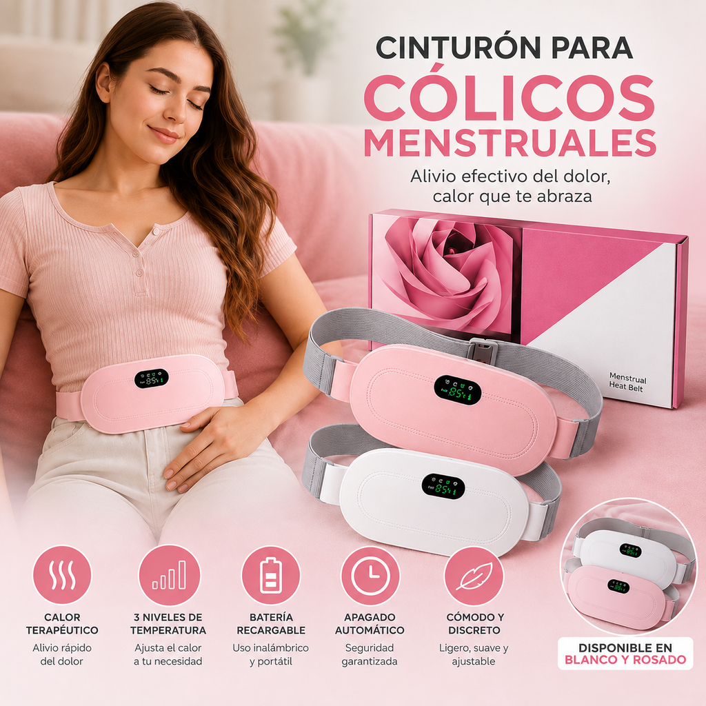 CINTURÓN TÉRMICO PARA CÓLICOS MENSTRUALES 💗