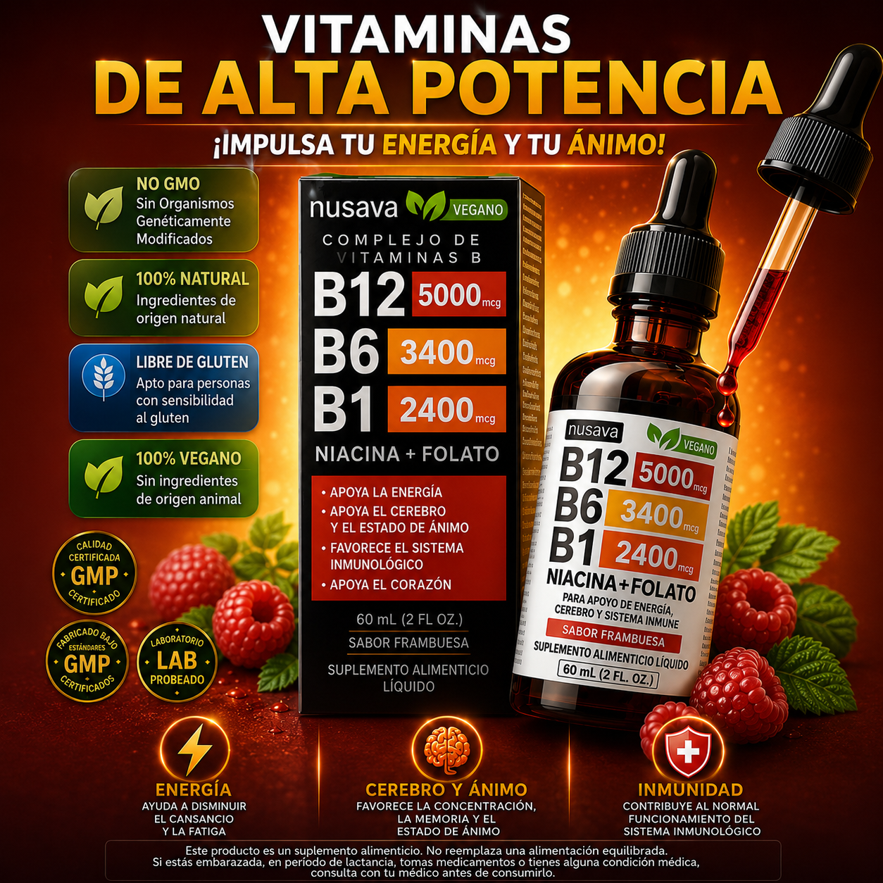 VITAMINA B12 COMPLEX – ALTA POTENCIA EN FÓRMULA LÍQUIDA
