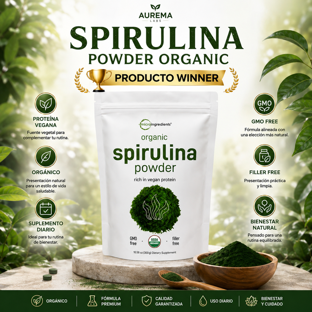 SPIRULINA POWDER ORGANIC – NUTRICIÓN VERDE PREMIUM