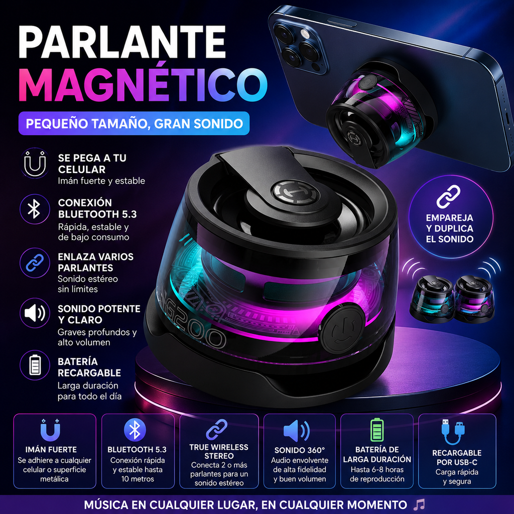 PARLANTE MAGNETICO PARA CELULAR